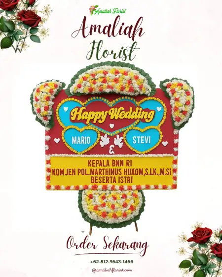 Papan Bunga Pernikahan Lamuk